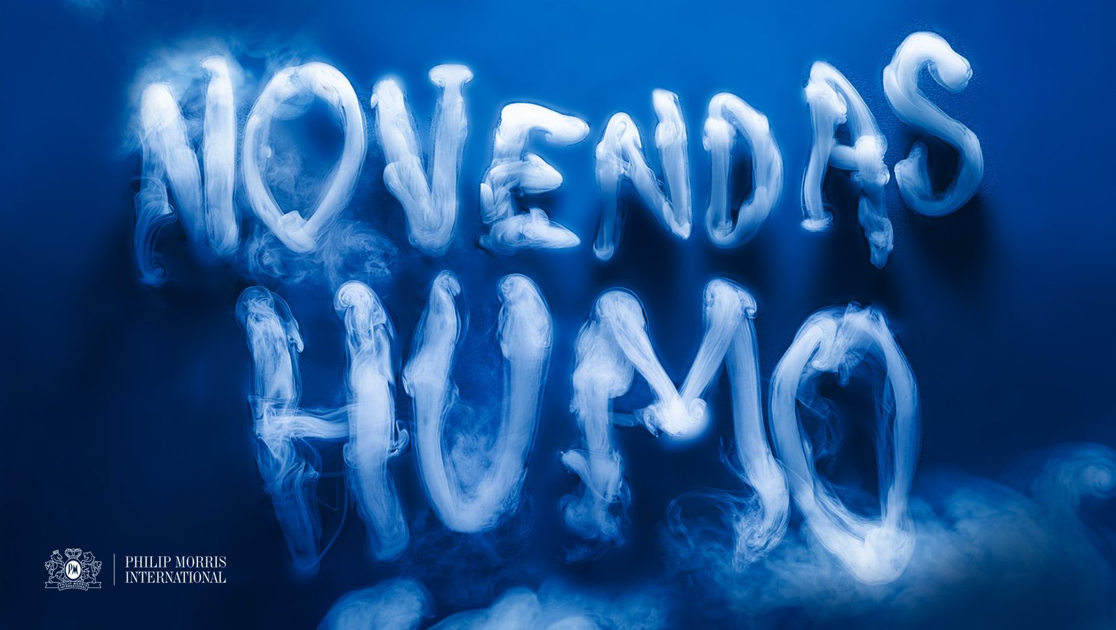 Smoke letters reading No Vendas Humo